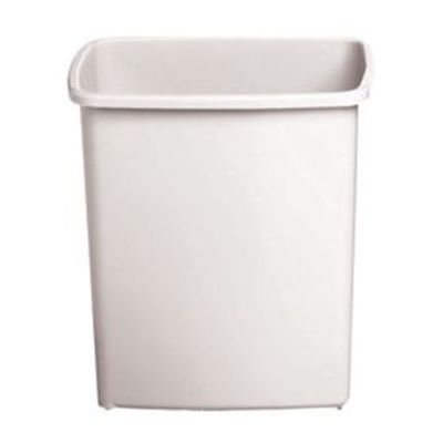Waste Paper Bin White Plastic 15 Litre