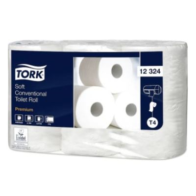 Tork Premium T4 Soft Toilet Roll 49m 2-Ply (Case of 42) - 12324
