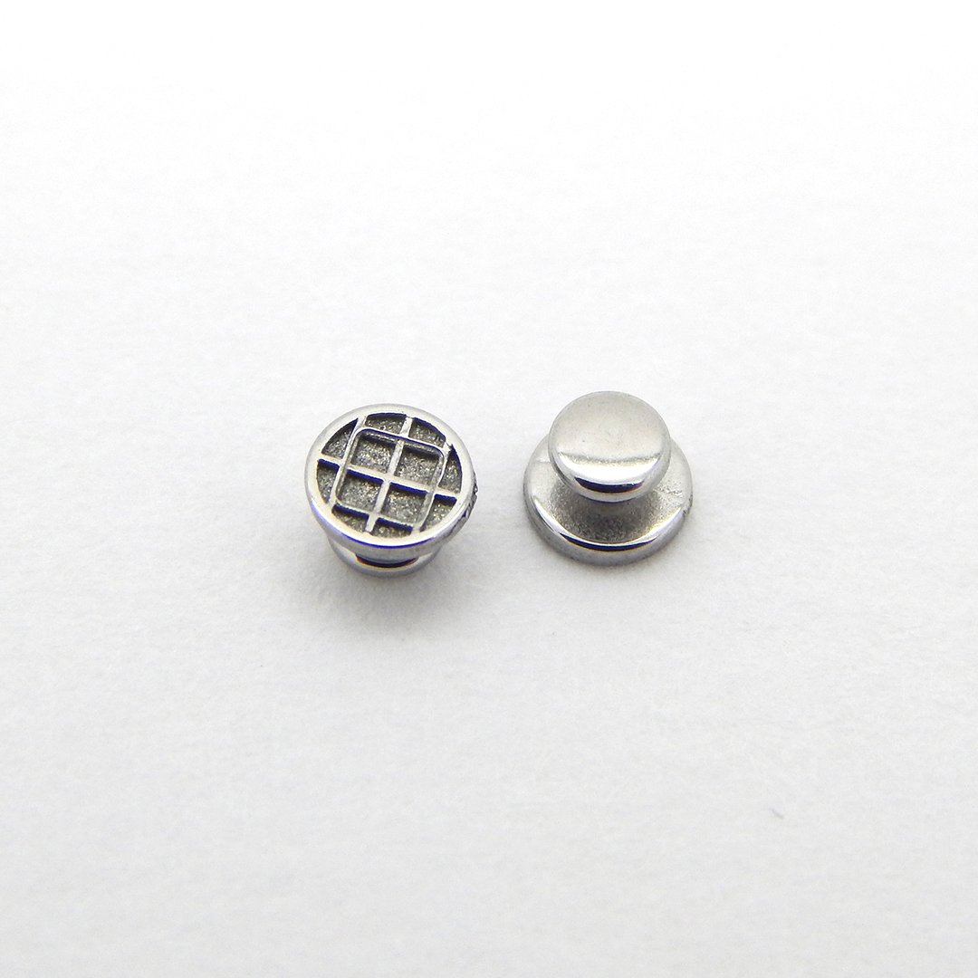 Bondable Flat Round Base Lingual Button 