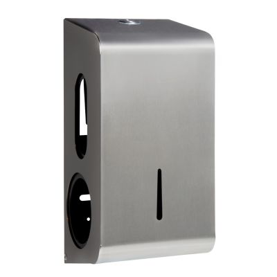 Opal Brushed Stainless 2 Roll Tissue Dispenser