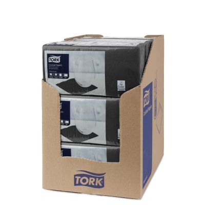 Tork Black Cocktail 2ply Napkins 200 per Pack (Case of 12)