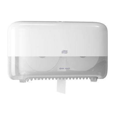 Tork OptiServeÂ® 2-Roll Coreless Toilet Paper Dispenser White T7 - 558040