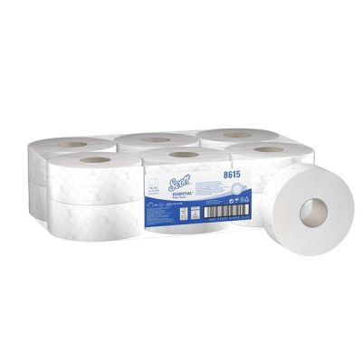 8615 Scott Toilet Tissue Mini Jumbo 2Ply White 200M (12 Rolls)