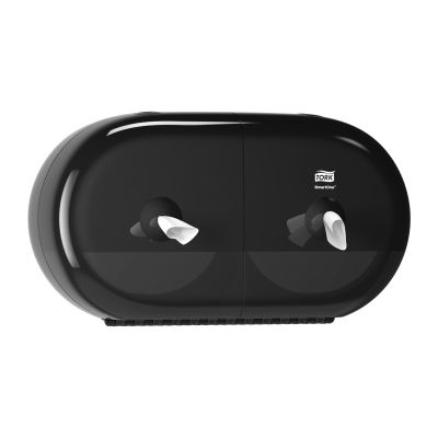 Tork SmartOneÂ® Twin Mini Toilet Roll Dispenser Black 682008