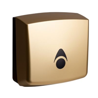 Myriad Designer Hand Towel Dispenser in Matte Brass Recycled