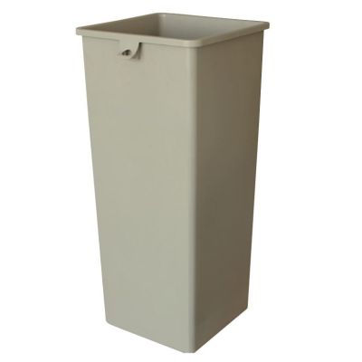 87 Litre Square Recycling Bin with Bag Pull Beige