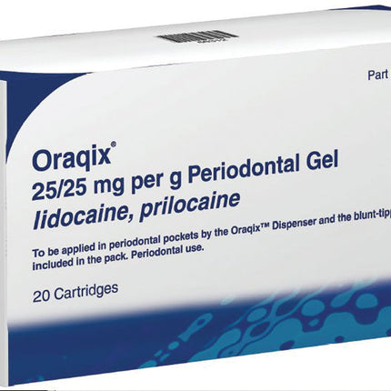 Oraqix 25/25mg per g Periodontal Gel Cartridges 