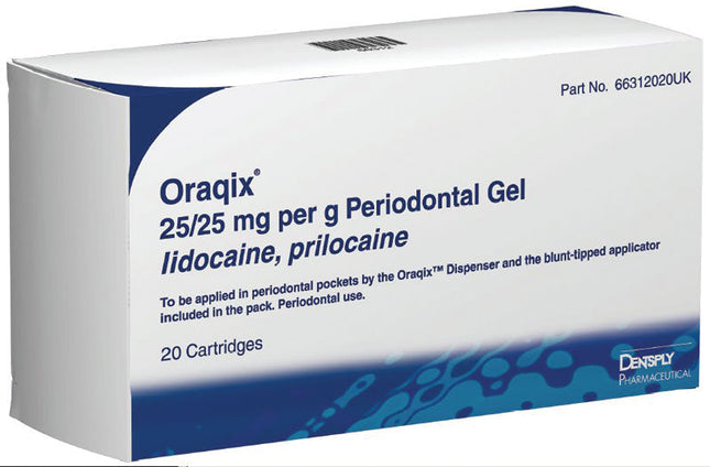 Oraqix 25/25mg per g Periodontal Gel Cartridges 