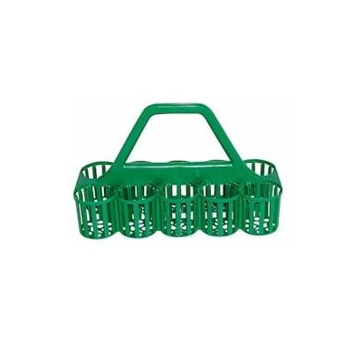 10 Glass Bottle Carrier in Green Plastic