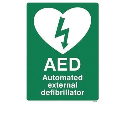 St John Ambulance AED Sign 25 x 30cm