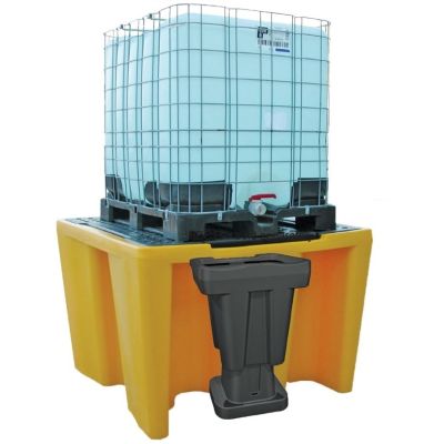 Single IBC Bunded Spill Pallet With Grid