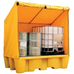 Double IBC Spill Pallet with Framed Cover