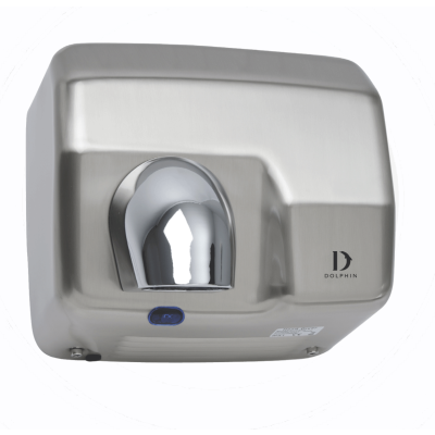 Dolphin Chrome Plated Hot Air Hand Dryer in Satin