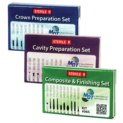 Sterile Diamond Burs Crown Preparation Set 