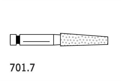 Two Striper Burs Flat End Taper FG 701.7 Coarse 