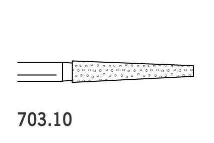 Two Striper Burs Flat End Taper FG 703.1 Coarse 