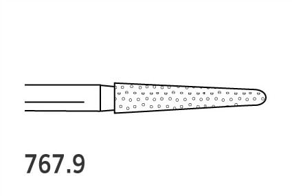 Two Striper Burs Round End Taper FG 767.9 Coarse 