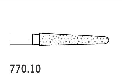 Two Striper Burs Round End Taper FG 770.1 FIne 