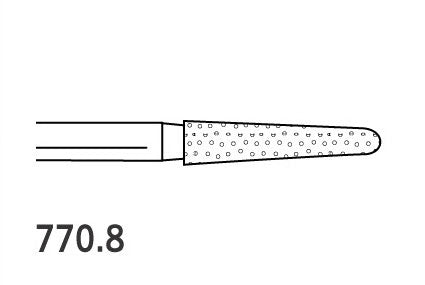 Two Striper Burs Round End Taper FG 770.8 Fine 
