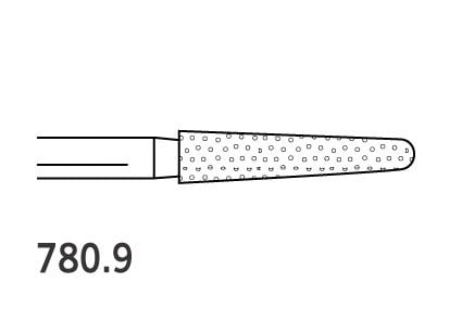 Two Striper Burs Round End Taper FG 780.9 FIne 