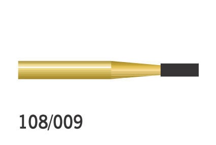 Gold Diamond Burs Cylinder FG Medium 108/009 