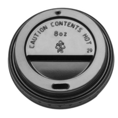 Black Sip Lids for 12oz/16oz Disposable Cups (Case of 1000)