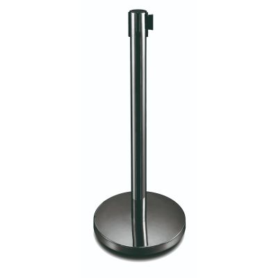 Receiving Belt Barrier End Post in Black