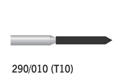 Diamond Burs Cylindrical Pointed FG No. 290/010 T10 Medium 290-010M (879) 