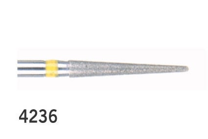 BluWhite Diamond Finishing Burs Tapered Cylinder Round End FG 4236 Fine 016 