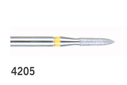 BluWhite Diamond Finishing Burs Tapered Cylinder Round End FG 4205L Fine 010 