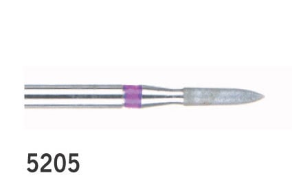 BluWhite Diamond Finishing Burs Tapered Cylinder Round End FG 5205L Ultra Fine 010 