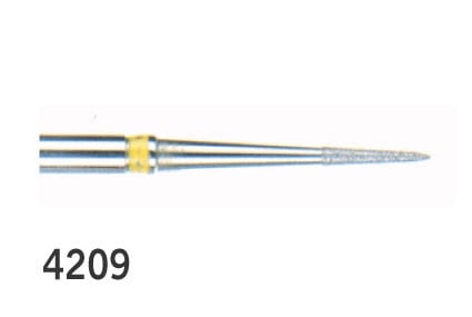 BluWhite Diamond Finishing Burs Tapered Cylinder Flat FG 4209 Fine 010 