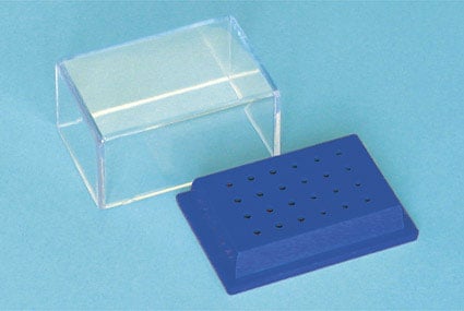 Aluminium Bur Stand 24 Holes Blue - HP 
