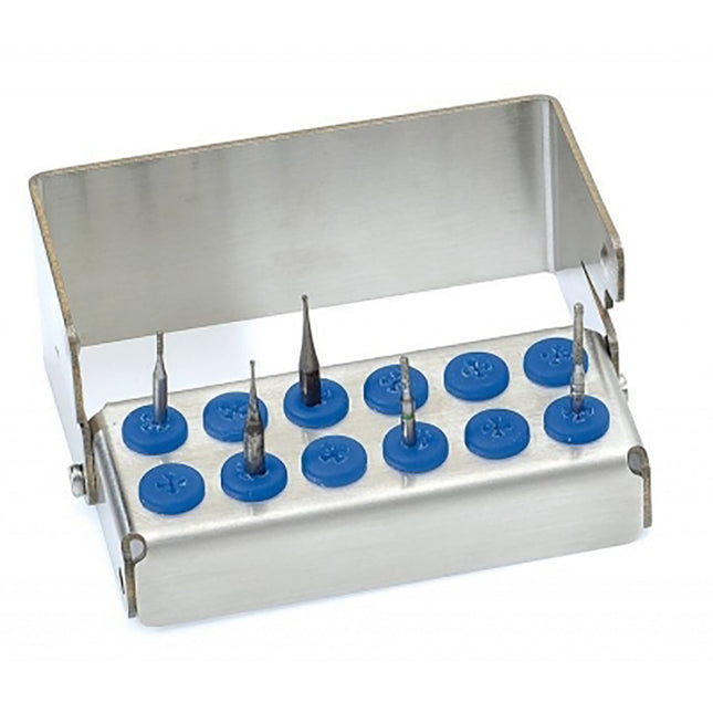 Plug In 12 Hole Bur Holder Blue 
