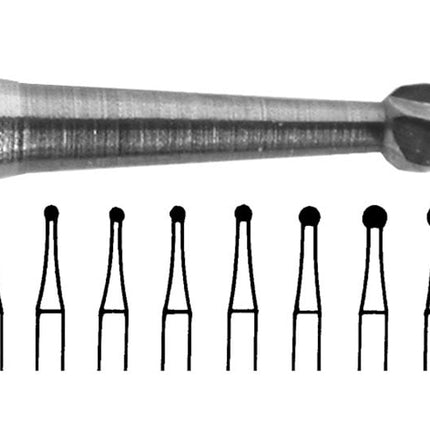 Tungsten Carbide Burs Round Plain Cut RA 10 027 