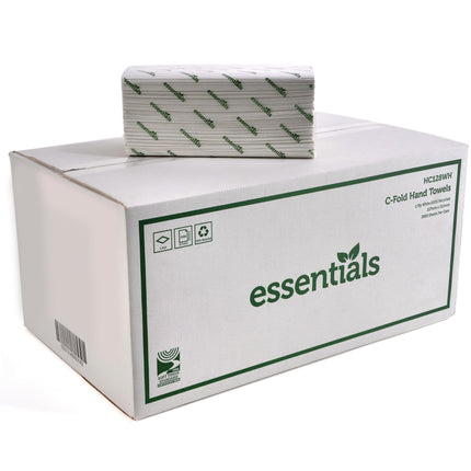 C-Fold Hand Towel 1 ply, White - Recycled Paper 