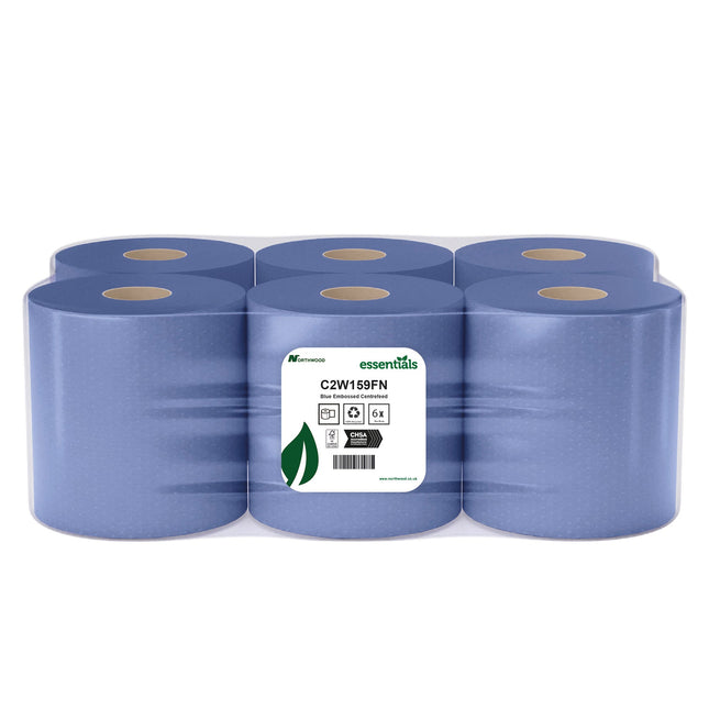 White Centrefeed Roll, White, 2 Ply 