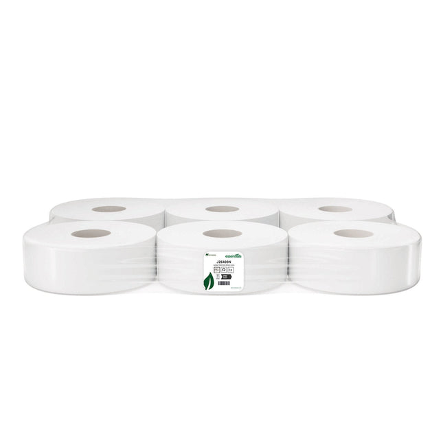 Jumbo Roll Toilet Roll (60mm Core), White, 2 Ply 