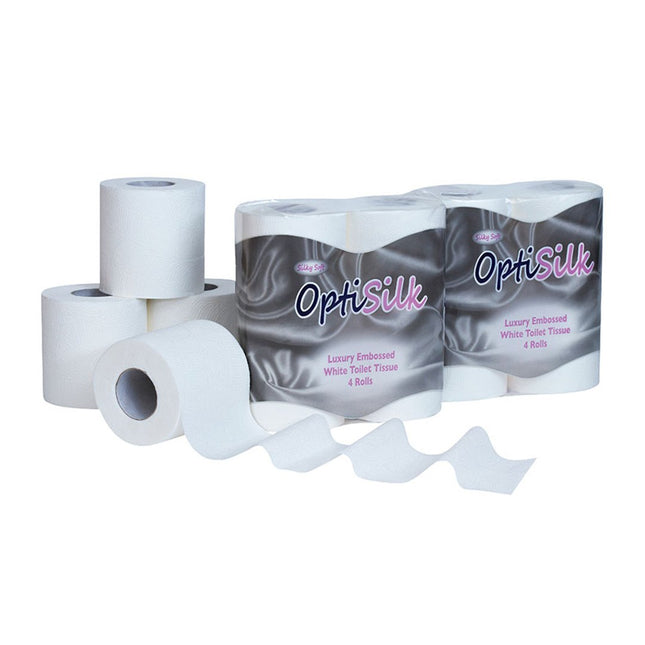 Toilet Tissue Rolls 2 ply, White 