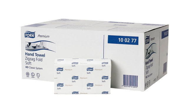 Tork Singlefold Hand Towel - Extra Soft 2 ply, White 