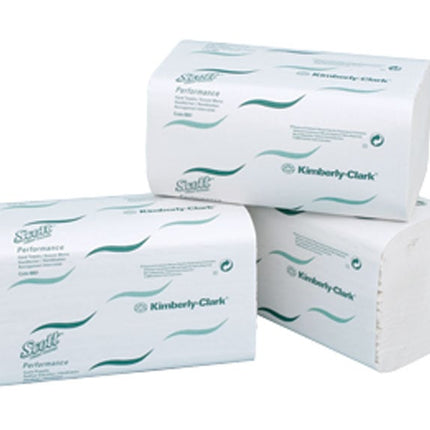 Scott Performance 1 Ply Interfolded Medium Hand Towel White (6663) 