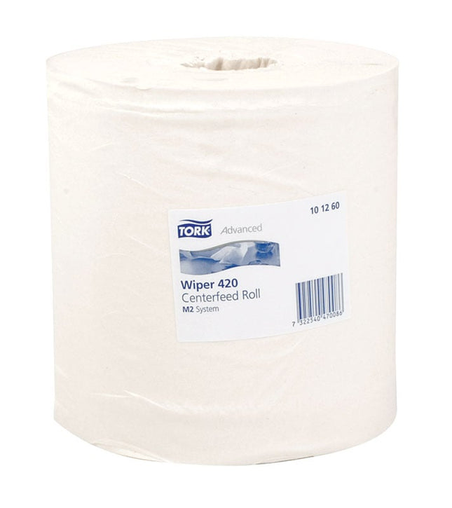 Wiper Rolls M-Tork Plus (9â€) - 2 ply, White (101260) 