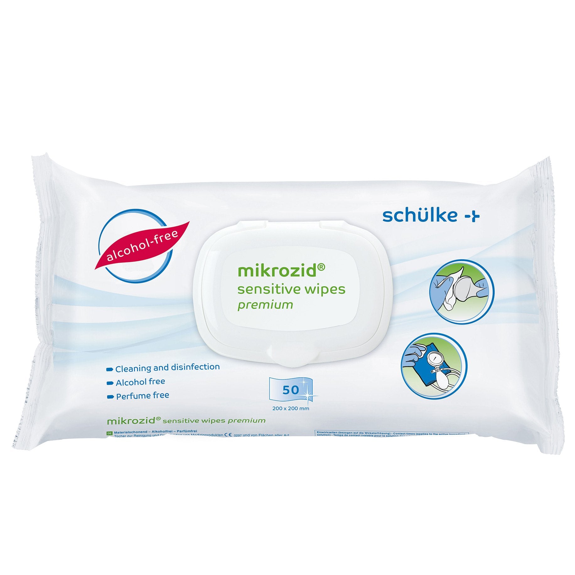 mikrozid sensitive wipes premium Alcohol-Free 