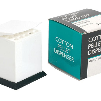 Cotton Pellet Dispenser White Plastic - Autoclavable 
