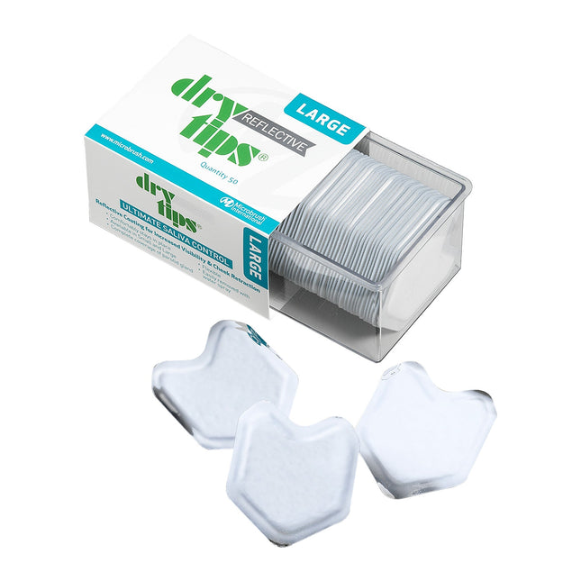 Reflective Dry Tips Large, Silver 