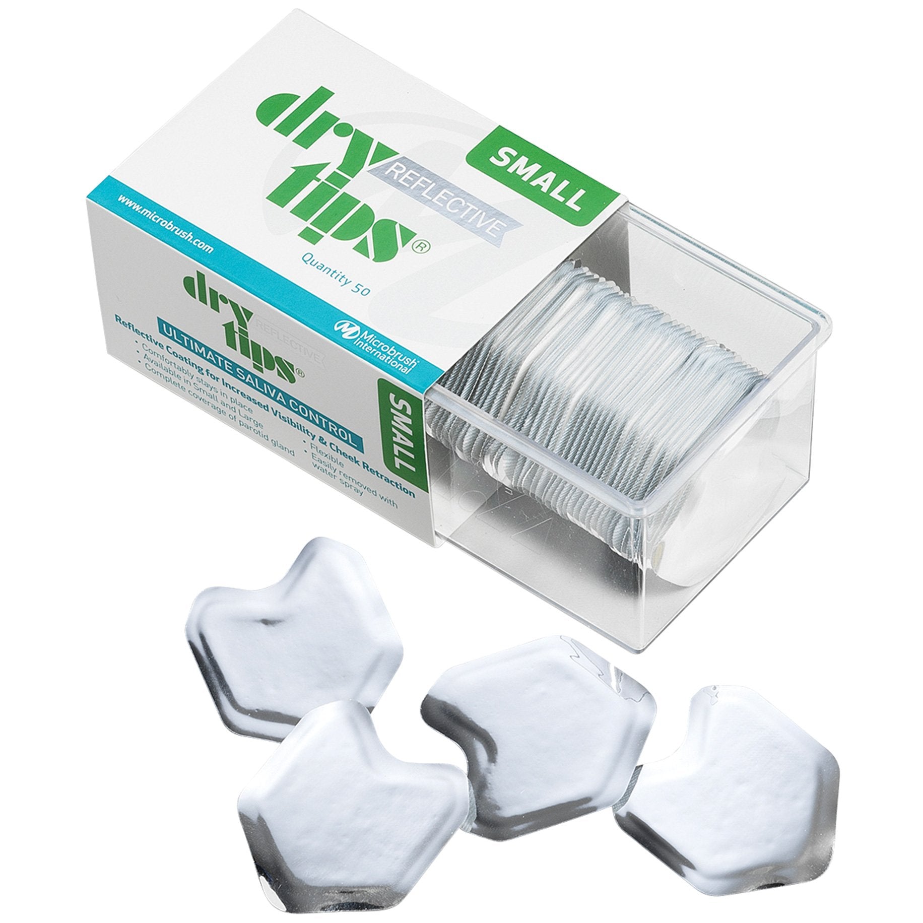 Reflective Dry Tips Small, Silver 