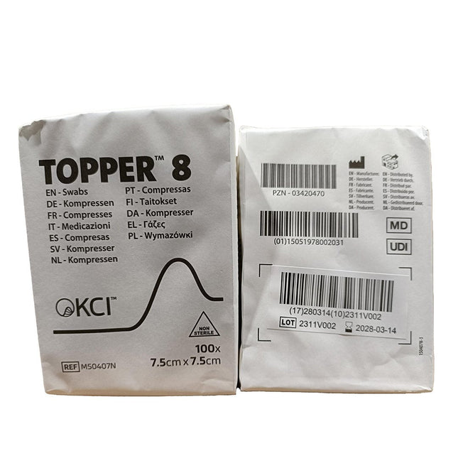 Topper 8 Swabs (Non-sterile) 7.5cm x 7.5cm 