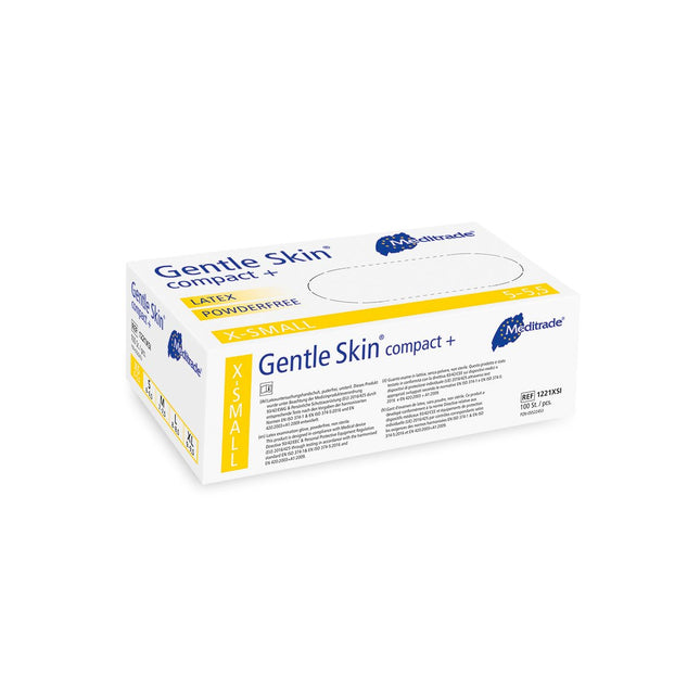 Gentle Skin compact+ Latex Gloves Powder Free Extra Small 