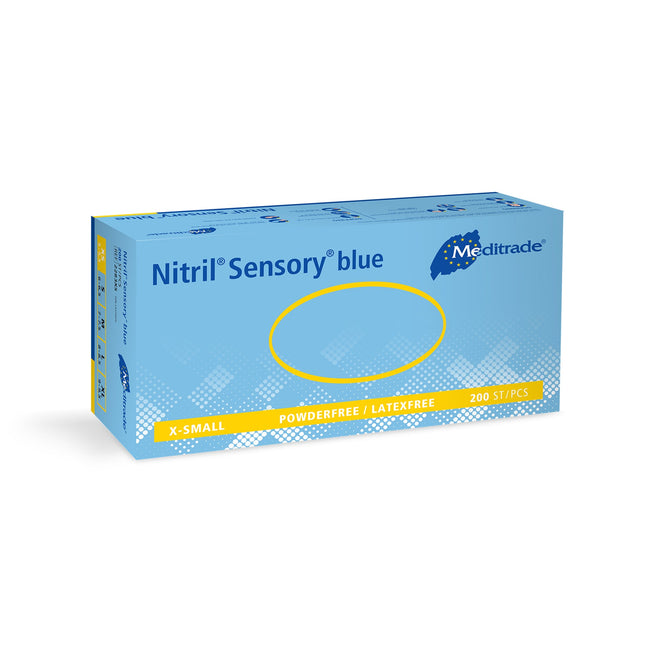 Nitril Sensory Blue Nitrile Examination Glove Extra Small 