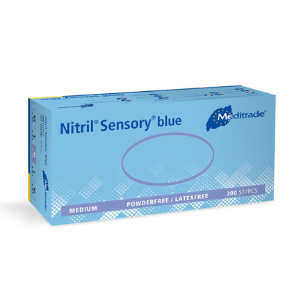 Nitril Sensory Blue Nitrile Examination Glove Medium 